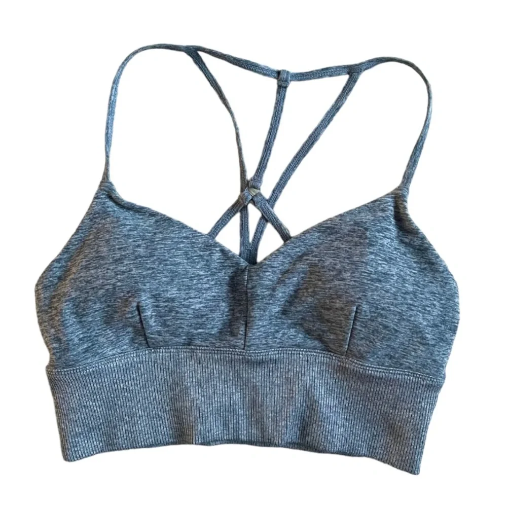 Alo Lavish Bra Soft Blue Haze Heather
